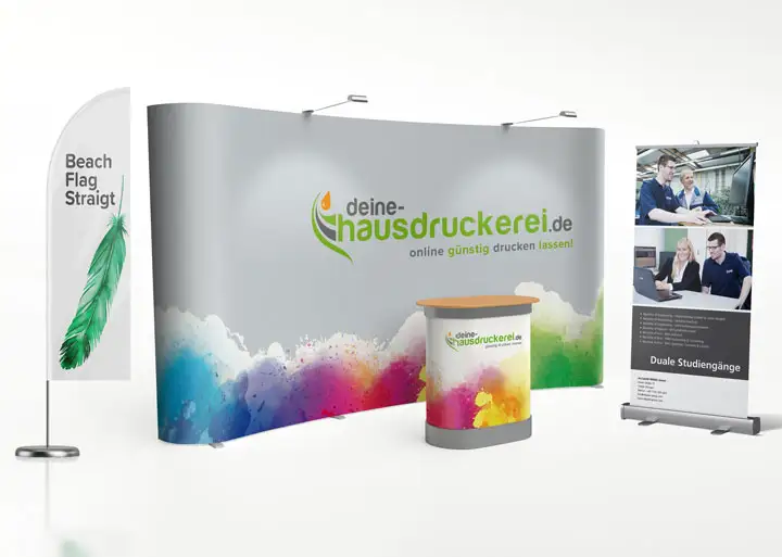 Messe- und Aussenwerbung, online günstig drucken lassen bei www.deine-hausdruckerei.de