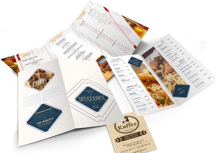 Drucksachen für die Gastronomie - online günstig drucken lassen bei www.deine-hausdruckerei.de