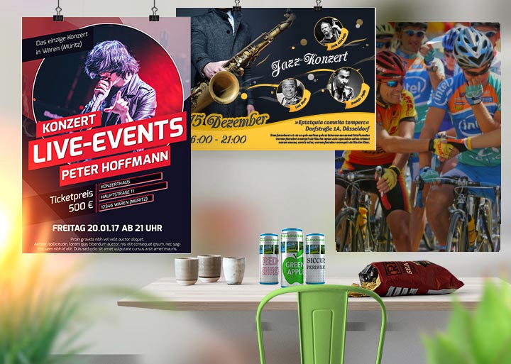Veranstaltungen, Events, Feste - online günstig drucken lassen bei www.deine-hausdruckerei.de